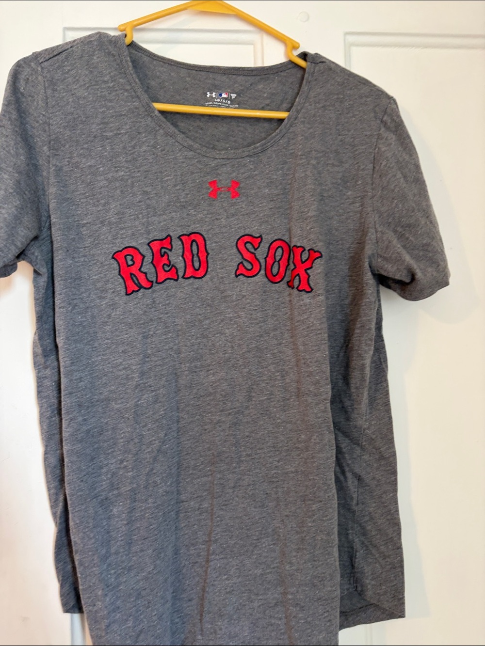 Under Armour Gray Tee with Red 'Red Sox' Logo